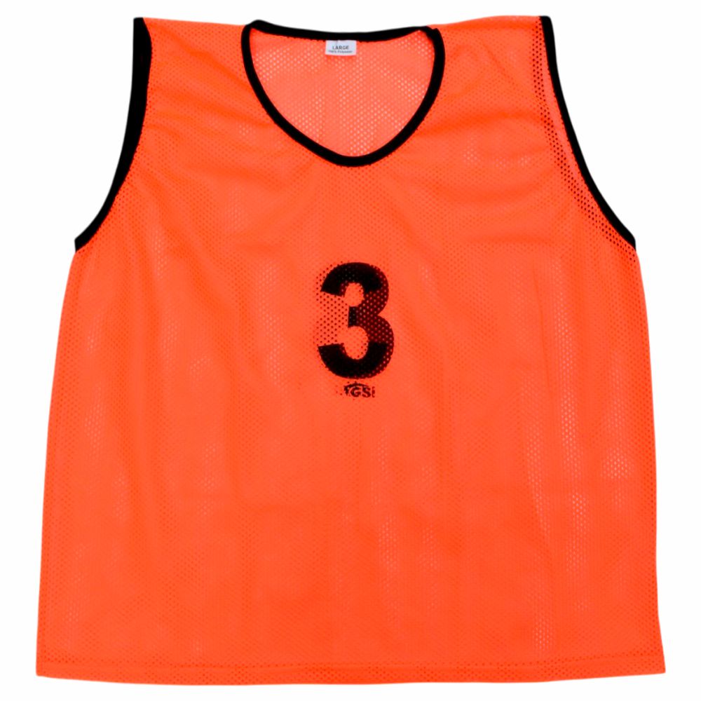 Numbered Mesh Training Bibs with Piping